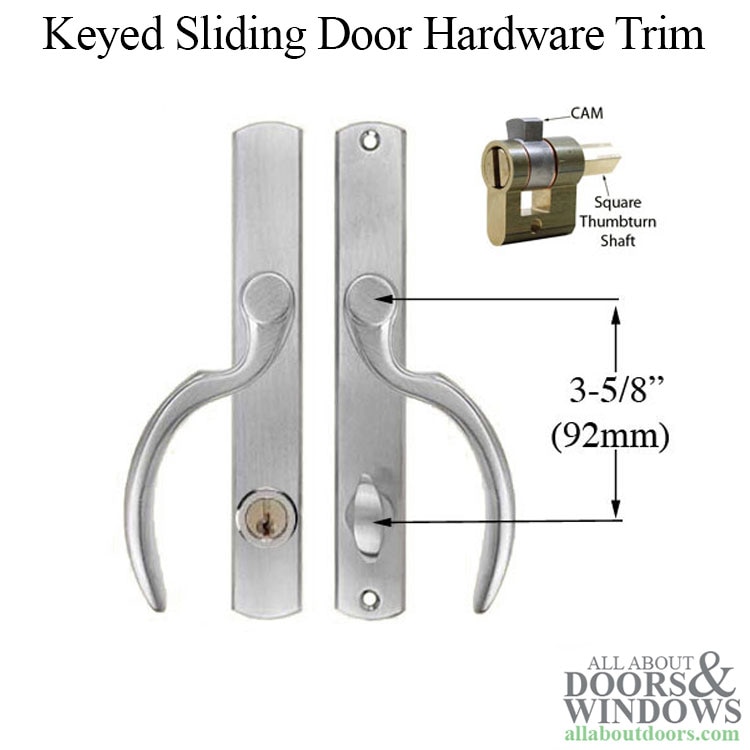 Fontana Keyed Entry Trim for Winkhaus Sliding Door