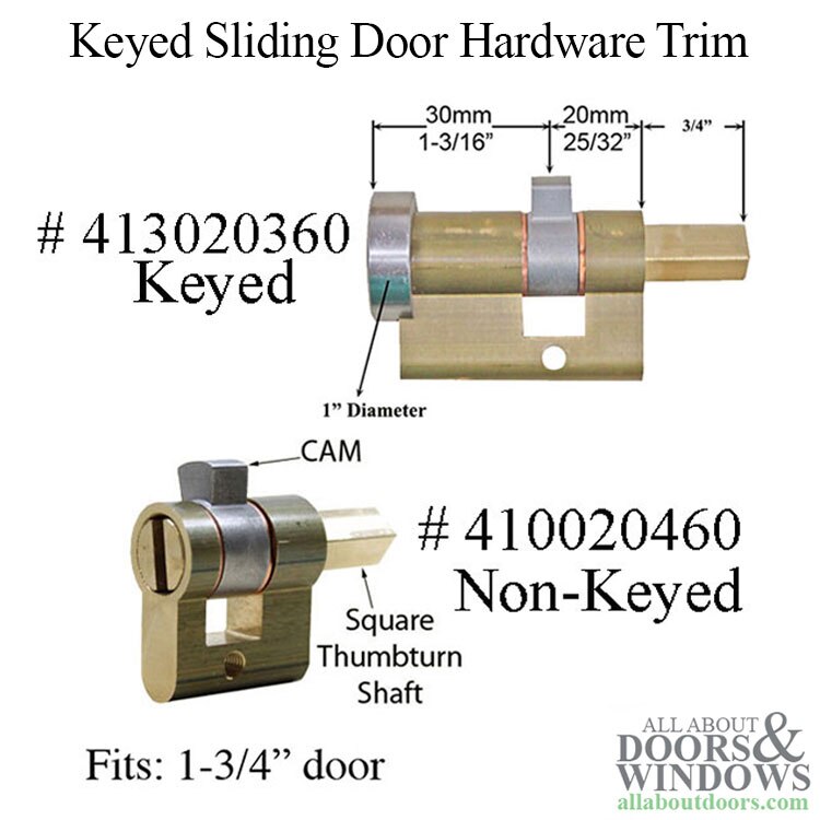 Cam and Square Thumb-Turn Shaft fits 1-3/4 Inch Door