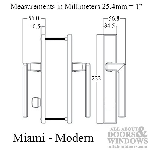 Miami Non-Keyed Sliding Patio Door Handle