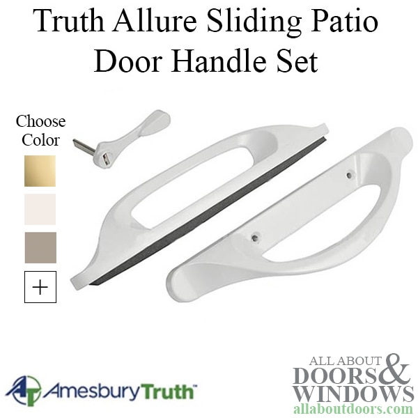 Truth allure non-keyed sliding patio door handle set 3-15/16 inch
