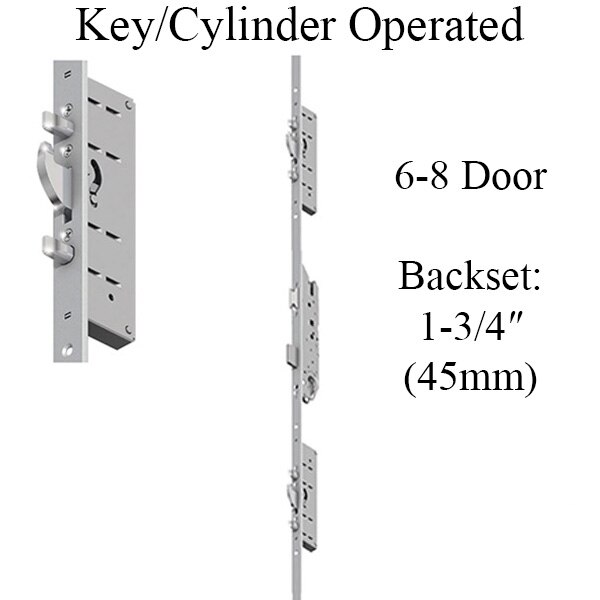 Hoppe 24mm Key Operated MPL - 1-3/4" Backset, 6-8 Door