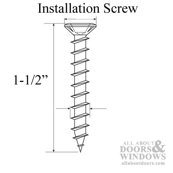 1-1/2 inch screws, Trilennium 3-Point Lock installation, 7 pack