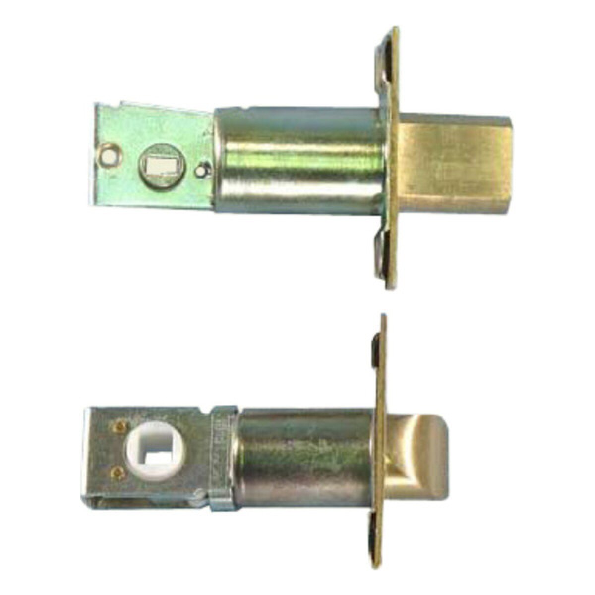 2 inch Backset Deadbolt Latch, Square Face - Brass