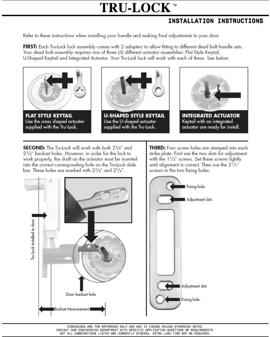 Tru-Lock | Tru Lock | True Lock Multipoint Lock