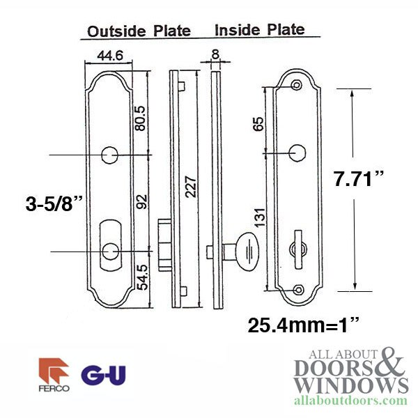 40154 Ferco Double Door Multipoint Handleset