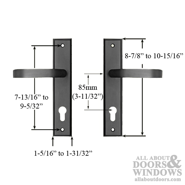 Replacement Handle-Set Dimensions