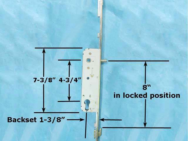Fuhr 856 Upvc Or Bifold Door Lock 2 Hook 2 Roller 35 Backset Type 15