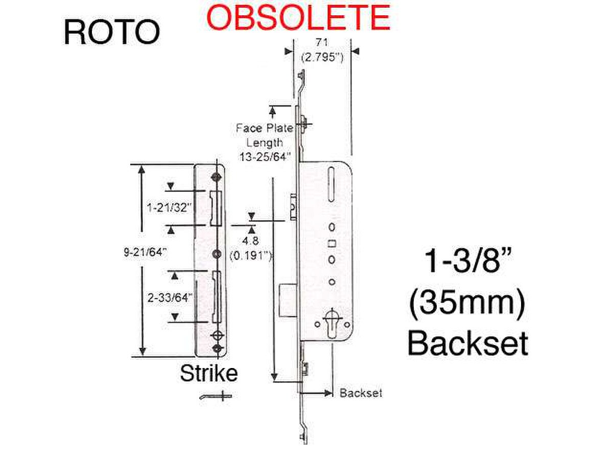Roto Gear Box only, Old Style, Replacement - 35mm backset
