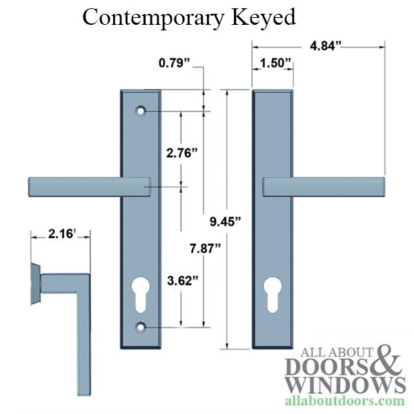Specs: Active Keyed Handle for Multipoint Lock – Contemporary