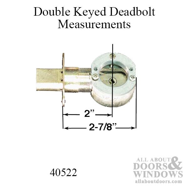 Deadbolt, 2 inch backset, Heavy Duty, Double Key - Choose Finish