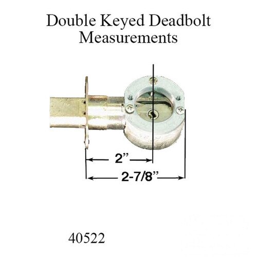 Deadbolt, 2 inch backset, Heavy Duty, Double Key - Choose Finish