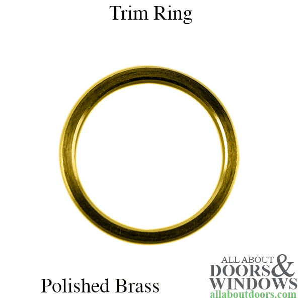 Lori 1/8 inch single cylinder deadbolt polished brass trim ring