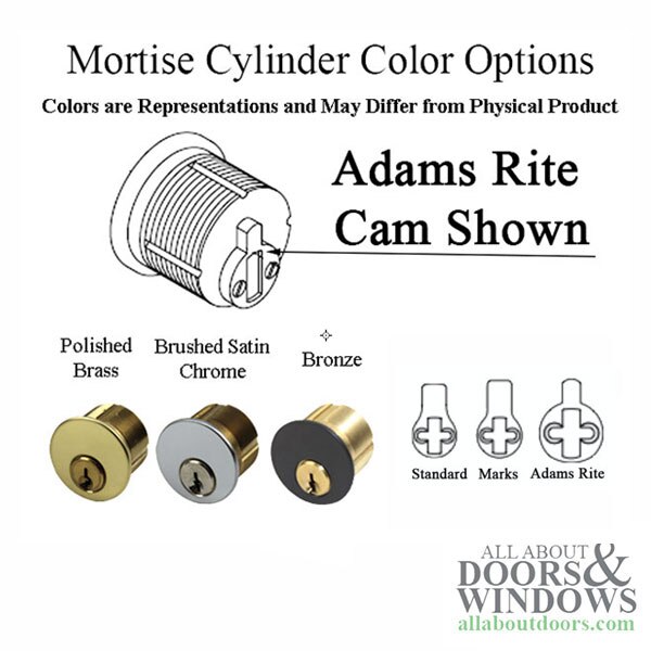 Marks 15/16 Mortise Cylinder Schlage Kwikset Brass Bronze Chrome