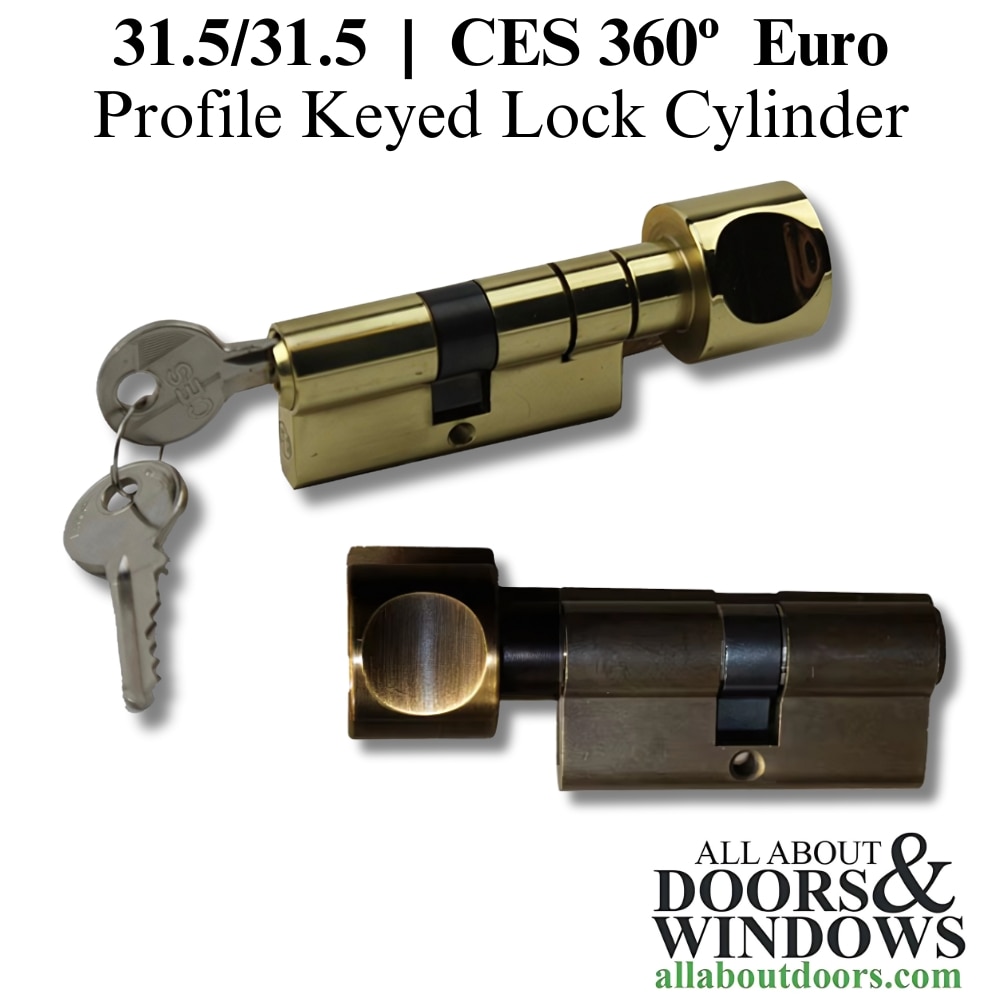 Euro‑Profile CES H‑Knob Cylinder – Close‑up