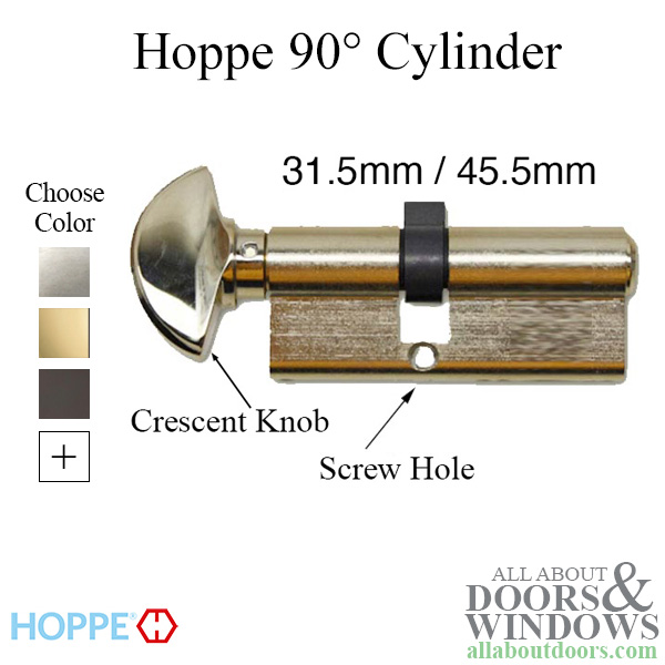 Hoppe 90 Degree Keyed Cylinder