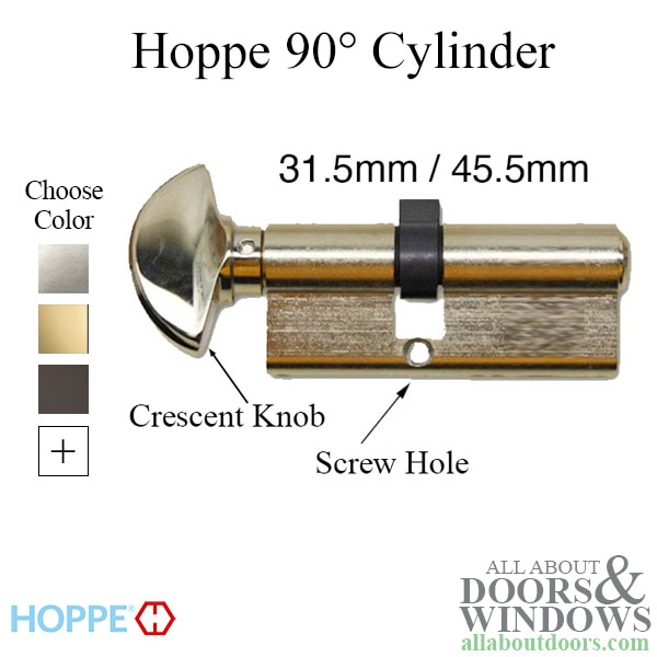 31.5/45.5mm New Style HOPPE Active 90° Keyed Profile Cylinder Lock