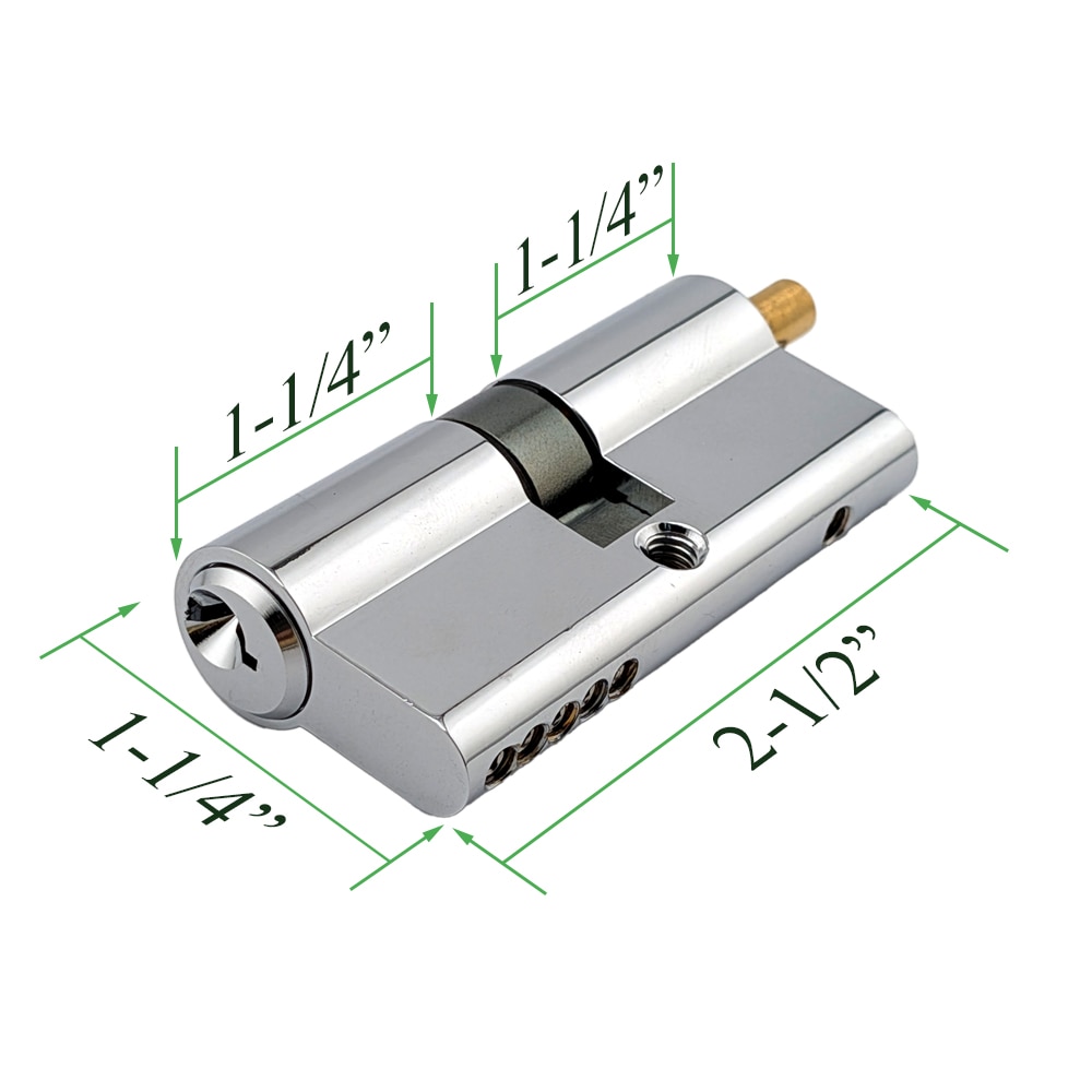 Active Keyed 32/32 Euro Cylinder only for 1-3/4 Inch Thick Door measurements