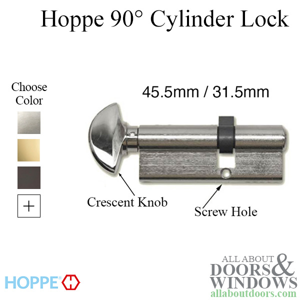 Hoppe 90 Degree Keyed Cylinder