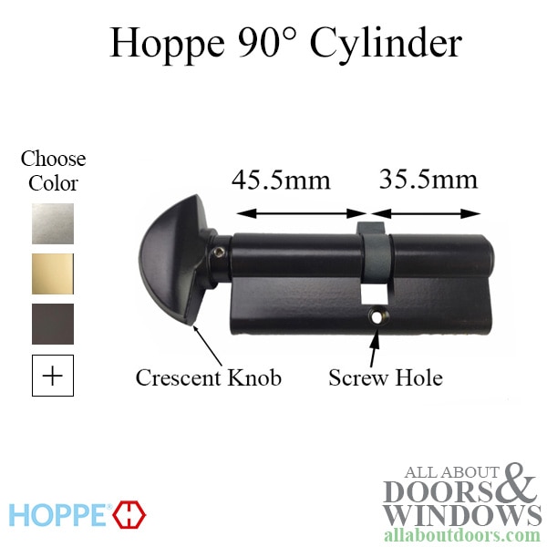 45.5/35.5mm New Style HOPPE Active 90° Keyed Profile Cylinder Lock