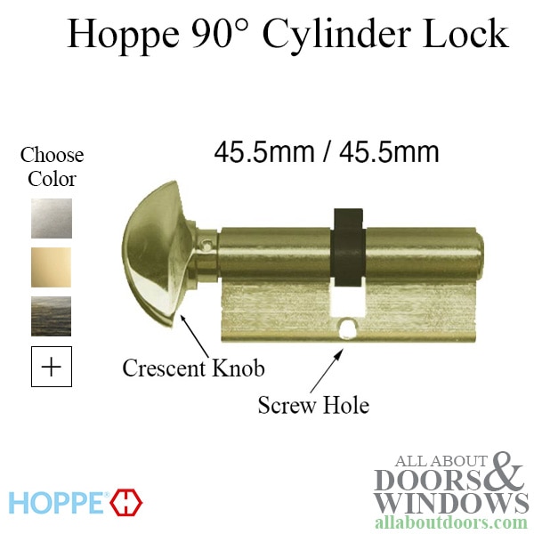 Side view of the HOPPE Non-Logo Active Keyed Cylinder Lock