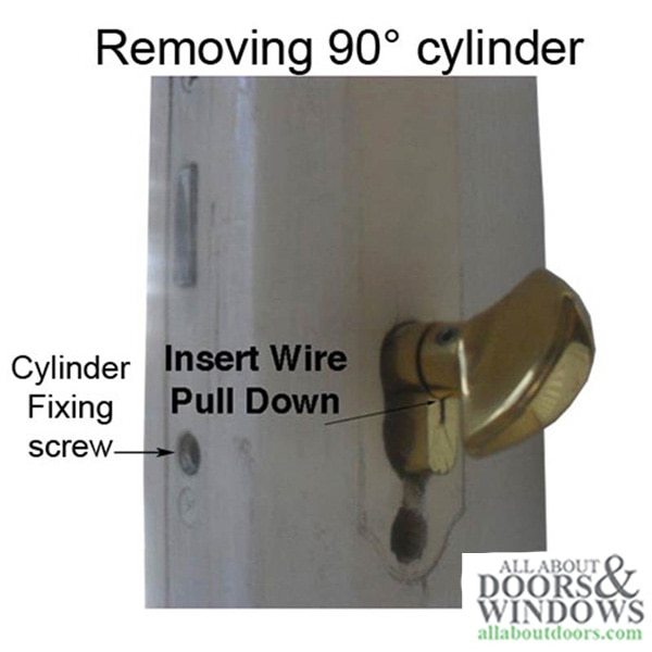 Removal Diagram of a HOPPE Non-Logo Keyed Cylinder Lock