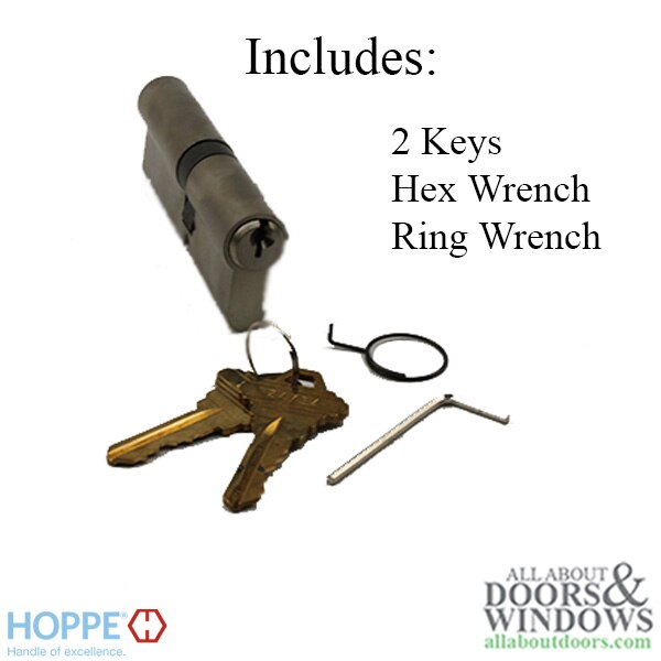 Hoppe Active Euro 90° Keyed Profile Cylinder - Non-Logo Design