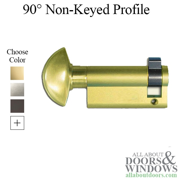 60.5 / 10 New Style HOPPE Inactive 90° Non-Keyed Profile Cylinder Lock, Solid Brass, Choose Finish