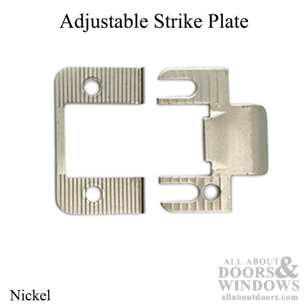 Residential Adjustable Strike plate for wood, steel or fiberglass doors