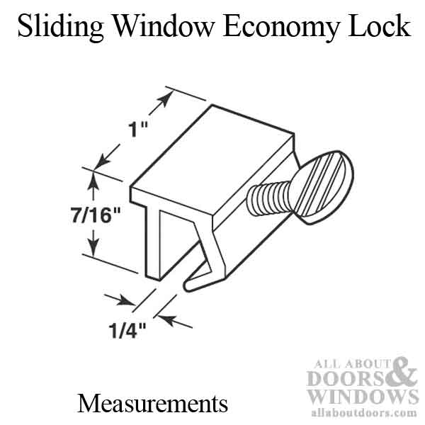 Sliding Window Lock dimensions