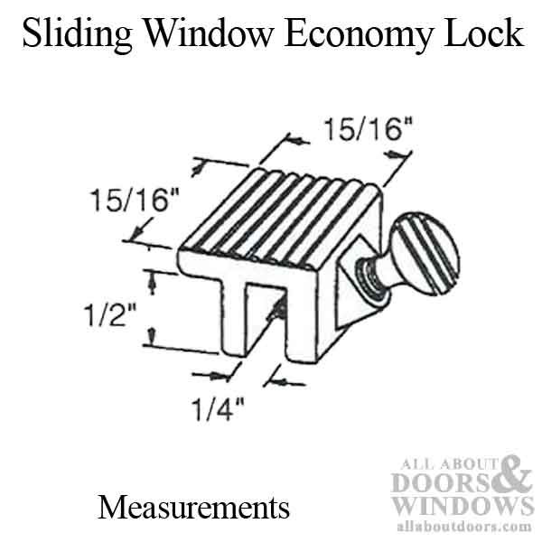 Sliding Window Econ Lock Dimensions