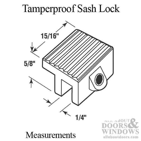 Tamper Proof Sash Lock Dimensions