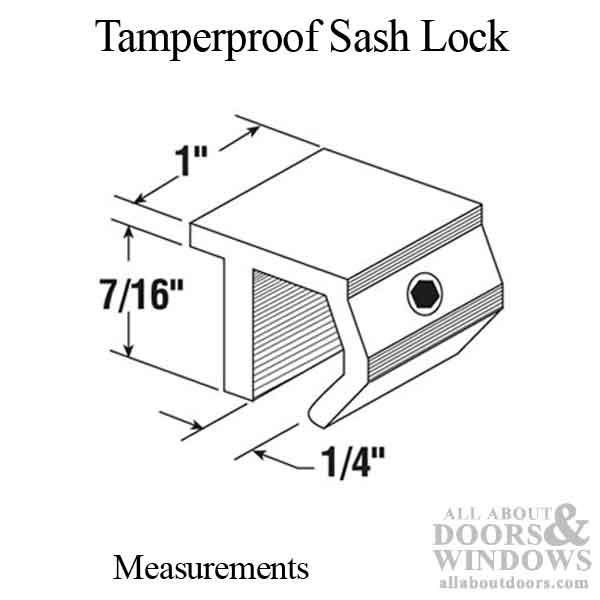 Tamper Proof Sash Lock Dimensions