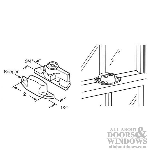 Keyed Sash Lock Dimensions