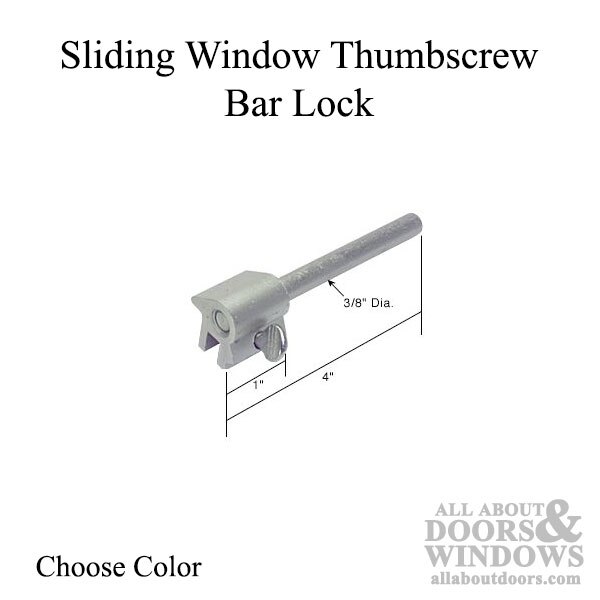 Sliding Window Thumbscrew Bar Lock Choose Color