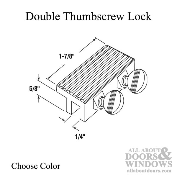Double Thumb Screw Lock Dimensions