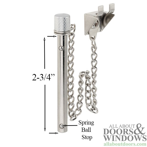 Dimensions of Patio Door Locking Pin with Detent