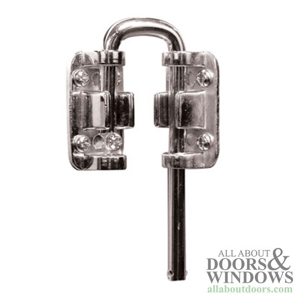 1-1/8" Loop Lock – Nickel-Plated Steel for Sliding & Swinging Doors