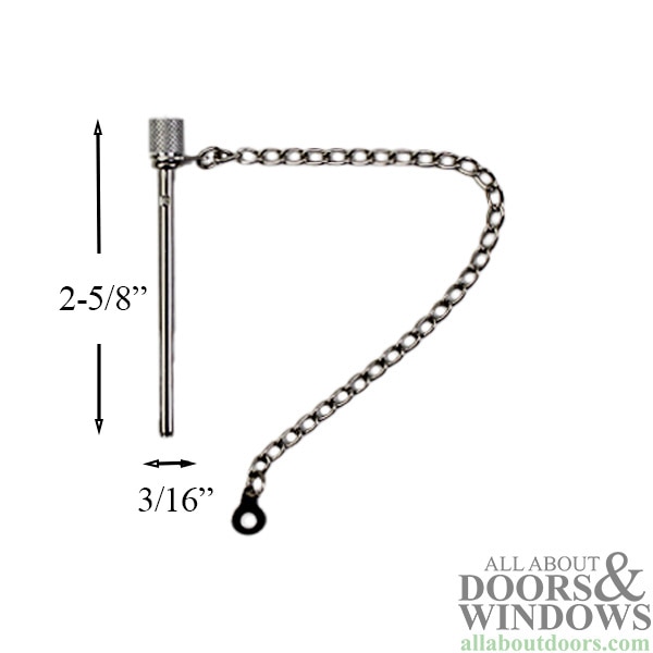 Patio Door Security Pin Dimesions