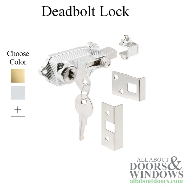 Flush Mounted Keyed Deadbolt Lock in Chrome