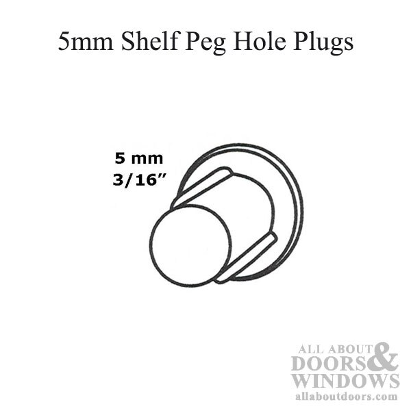 5mm Shelf Peg Hole Plugs - 48 Pack - Profile Dimensions