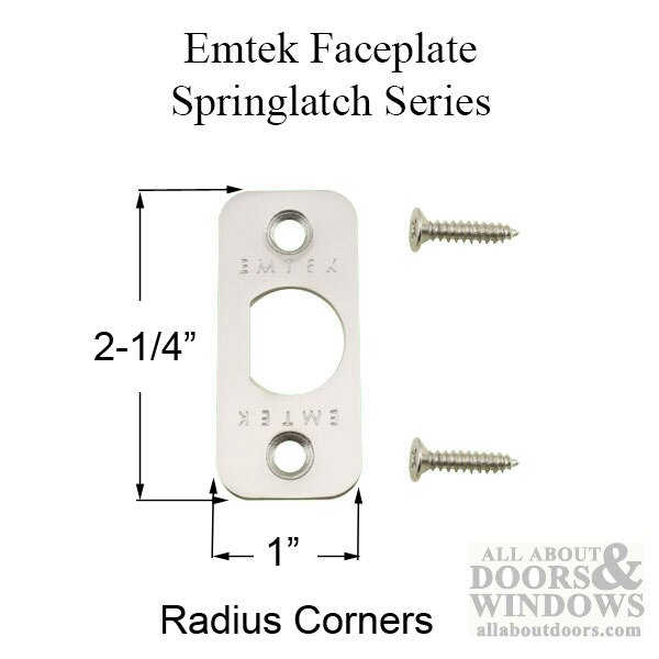 Radius Face Plate for Passage or Privacy Latch Springlatch Series