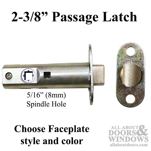 Passage Door Latch, 9/32 in. and 5/16 in. Square Drive, Classic Bronze E 2772