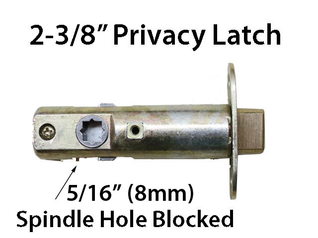 Privacy Spring Latch, 2-3/8 Backset, 8mm Hub