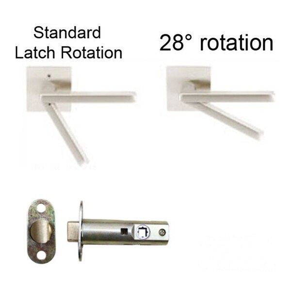 thumbnail image 2 of Emtek EM28PVL234S 28 Degree Privacy Latch With 2-3/4 Inch Backset And Square Corners - Buy Now 2 of 11