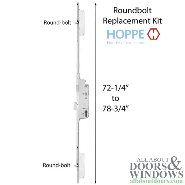 Hoppe replacement kit for 77 inch automatic roundbolt multipoint lock