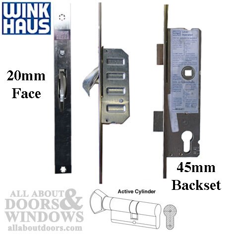European Style MPL 45mm Lock System with Hooks (590 mm) - Dimensions