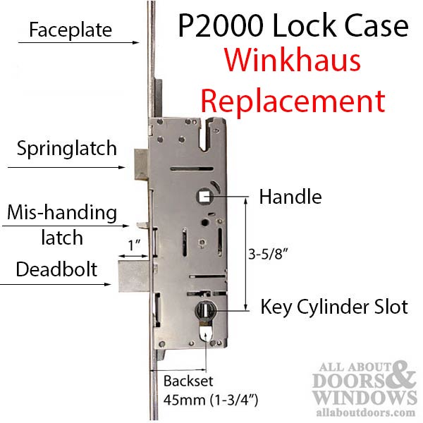 Winkhaus 20mm 45/92 MPL 3-Hook Active Door Lock System