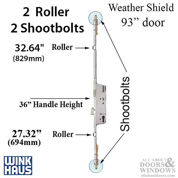 Winkhaus 5-Point Roller/Shootbolt Lock for Weathershield pre-3/2002