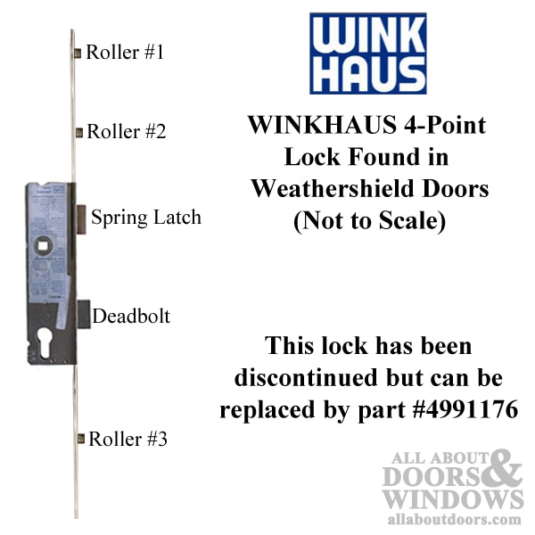 Winkhaus 4-Point Roller Multipoint Lock for Weathershield pre-3/2002