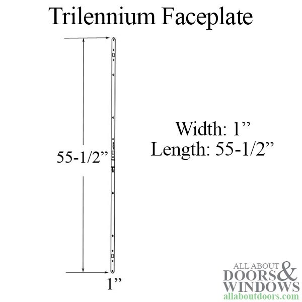 Trilennium Faceplate for 6-8 Lock - Stainless Steel